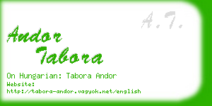 andor tabora business card